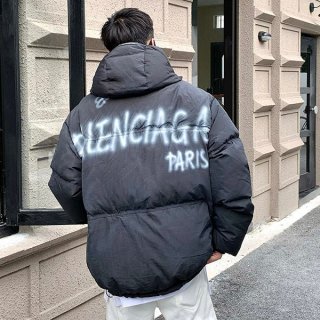 Balenciaga Replica Logo Down Hoodie Jacket bag49979