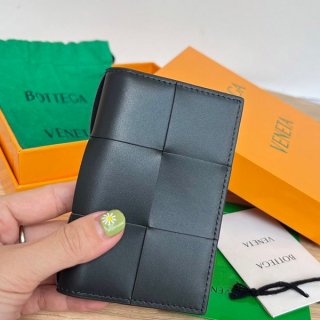 Sure to sell out: Bottega Veneta Flap Card Case, Black, Replica, 649602VBWD28803