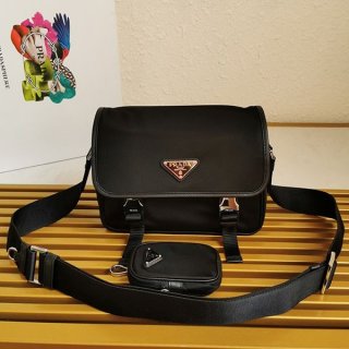 High quality Prada Re-Nylon x Saffiano leather shoulder bag replica pun61743