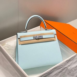 Hermes Kelly Replica 25cm/28cm Outside stitching Silver hardware erm00801