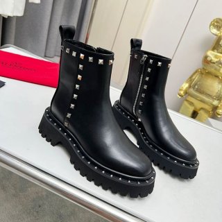 Valentino Rockstud Replica Combat Boots Vuw29886 with Tracking