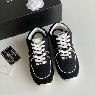 Love at first sight? Chanel fabric replica suede calfskin sneakers shg82984