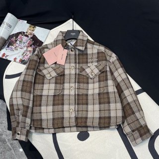 Miu Miu Check Blouson Jacket Replica ML1021