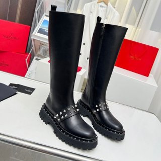 Valentino Roman Stud Boots Fake Calfskin Vug86210