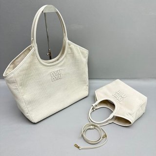 Hard to find Miu Miu replica lettering logo leather shopping bag in 2 sizes myp60276