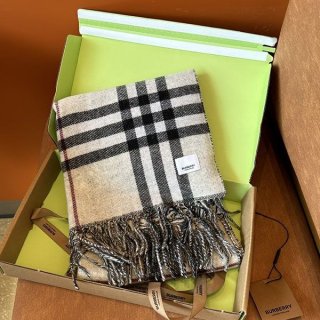 Most popular item: Burberry fake check cashmere fringe scarf Bah20072