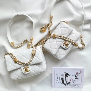 Chanel Replica Badge Gold Chain Flap Bag 2 Sizes shu03501