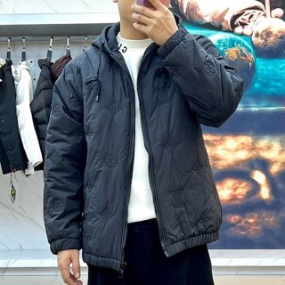 Luxury brand Louis Vuitton replica Monogram quilted hooded jacket 1AFA69