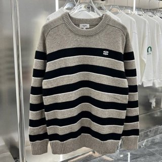 Celine wool sweater replica striped pattern with embroidered logo Ceb49519