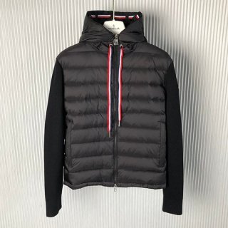 Immediate delivery Moncler logo nylon padded hoodie replica I10919B00005 M1367780