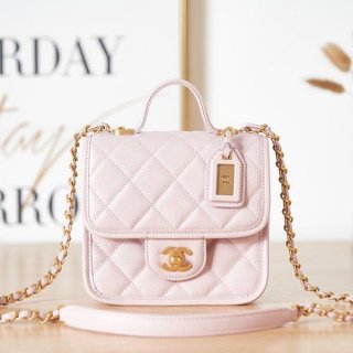 Chanel tag is cute ☆ Flap bag caviar replica AS365