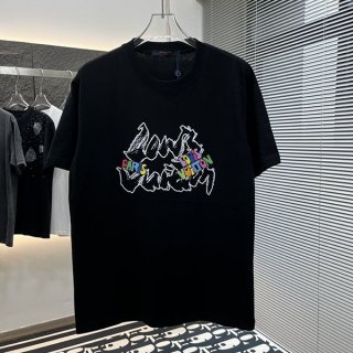 New and super limited? Louis Vuitton T-shirt, cheap, printed, short sleeve, vua18943