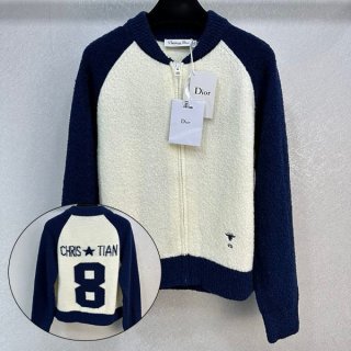 Free shipping Dior replica logo wool bomber jacket 214V50AM351_X0871 X0871