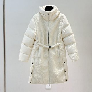 The perfect gift Moncler replica Caille belted high neck long down coat 31C0001559713