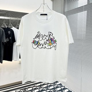 24FW Louis Vuitton T-shirt copy print short sleeves attention-grabbing! vuj67644