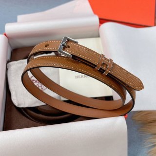 New for Fall/Winter Hermes☆Belt Pop H 15mm Fake Calfskin Thin Belt Gift eri36920