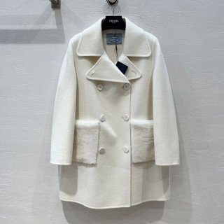 Love at first sight? Prada wool peacoat replica straight cut pur76147