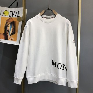 Cute Moncler Side Logo Sweatshirt Replica White moh12039