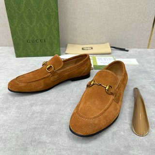 Gucci Replica Jordan Horsebit Suede Loafers gum48329