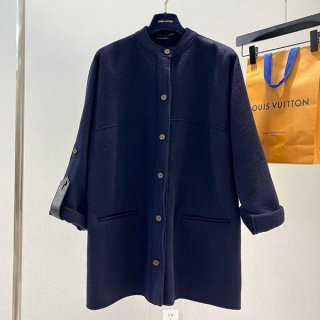 Secured Louis Vuitton Boxy Button Up Coat Replica vuo48847