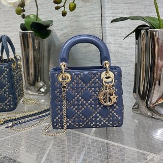 Popularity rising Lady Dior fake LADYD-LITE Gold logo medium dep23372