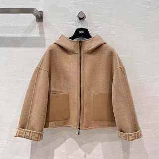 [Fendi] Jacket, N-grade wool, cropped, reversible, FF logo, FJ6993A