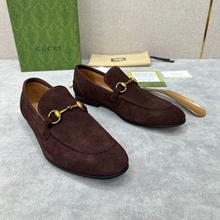 Gucci Jordan Horsebit Suede Loafers Replica guq80830
