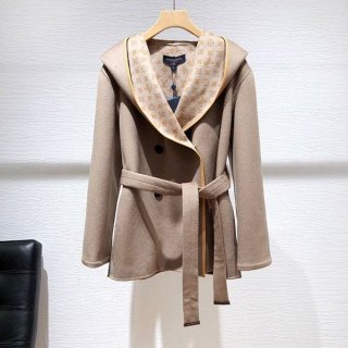 Louis Vuitton Double Breasted Hooded Coat Replica vun81337