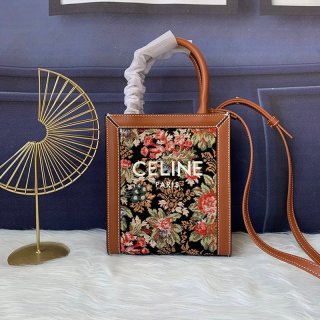 New for Spring: Celine Shoulder Bag Replica Mini Vertical Cabas Canvas Cee85275
