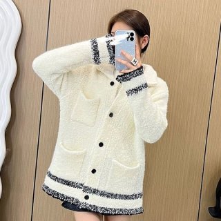 Boutique Dior Caro Jacket Copy Technical Wool Fleece Knit x0200