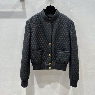 High quality??Louis Vuitton Diamond Check Embroidery Leather Jacket Replica vud91861
