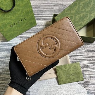 Hard to find! Gucci G logo Blondie replica zip-around long wallet gux60648