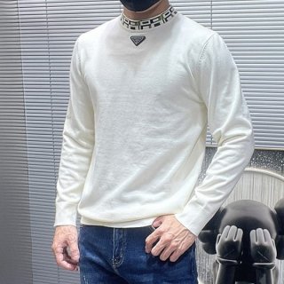 Immediate shipping Prada superfine wool crew neck sweater replica puh44146