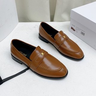 Celine Malake Triomphe Loafers Replica Polished Bull Cem27324