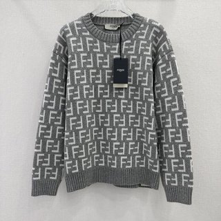 Classic and popular Fendi FF logo crew neck sweater replica fea15693