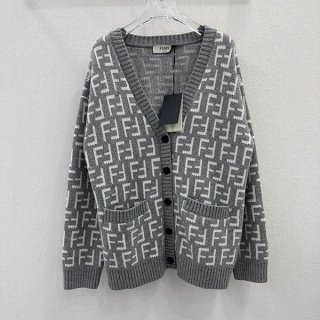 Popular classic Fendi FF logo knit cardigan fake fee86124