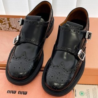 Cheap Miu Miu Replica Leather Oxford Shoes with Tracking myp05952