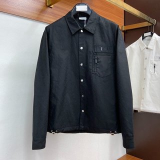 Dior long sleeve shirt replica with embroidered logo dea23890