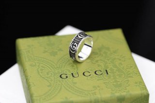 Very popular! Gucci replica double G silver ring gul23751