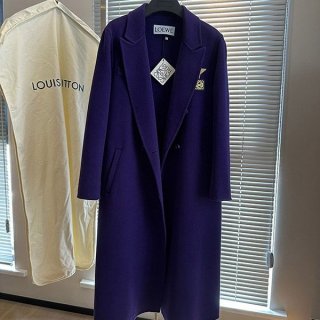Rare Loewe wool and cashmere coat replica lox02394