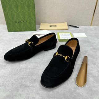 Gucci Replica Jordan Horsebit Suede Loafers guo16796