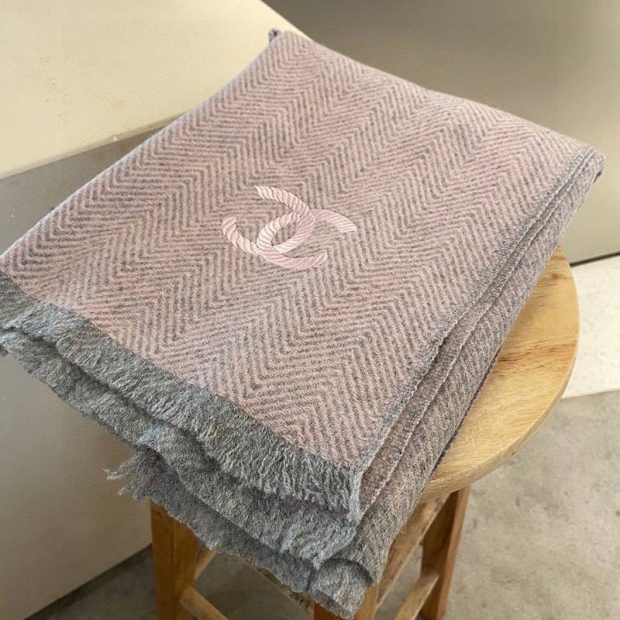 Chanel cashmere check scarf/stole replica shp80349