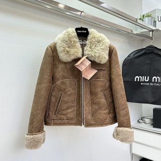 Very popular all over the world? Miu Miu jacket with fur fake myh95154