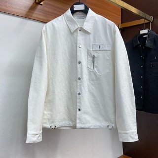 Love at first sight? Dior long sleeve shirt copy with embroidered logo det91299