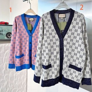 Eye-catching color Gucci GG wool jacquard cardigan gud34370