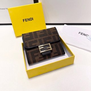 Very popular! Fendi FF motif? Baguette micro tri-fold wallet replica 8M0395A98PF0A6E