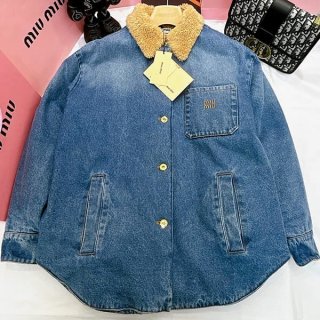 Hard to find Miu Miu replica embroidered denim blouson shirt myc87179