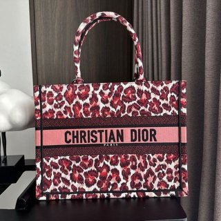 Cute Dior Book Tote Copy S Leopard Red M1265ZRHM