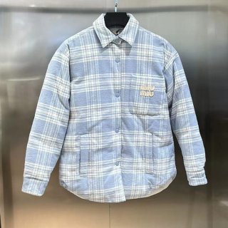 Recommended Miu Miu replica plaid down shirt myc29148