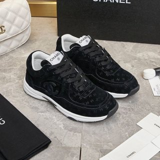 New sale Chanel sneakers replica fabric & suede calfskin shj70109